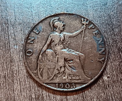 C50 - Moneda foarte veche - Anglia - one penny - 1903 foto