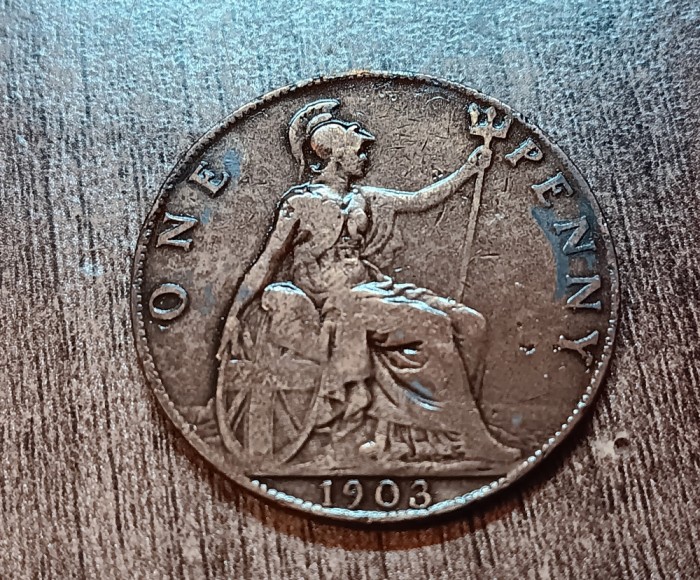 C50 - Moneda foarte veche - Anglia - one penny - 1903