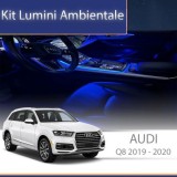 Lumini ambientale Audi Q8 2019-2023 set complet control telefon sau sistem original CarStore Technology