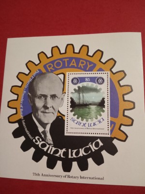 SAINT LUCIA, ANIVERSARE - COLIȚĂ MNH foto