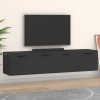 Dulapuri TV de perete, 2 buc. negru 60x36,5x35 cm lemn compozit GartenMobel Dekor, vidaXL
