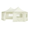 Cort de petrecere octogonal, crem, 6 x 4,4 x 3,5 m