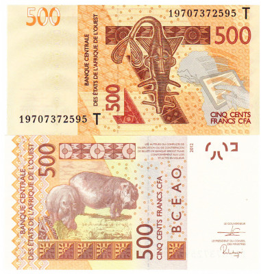 Statele Africii de Vest ( Togo ) 500 Franci 2019 UNC foto