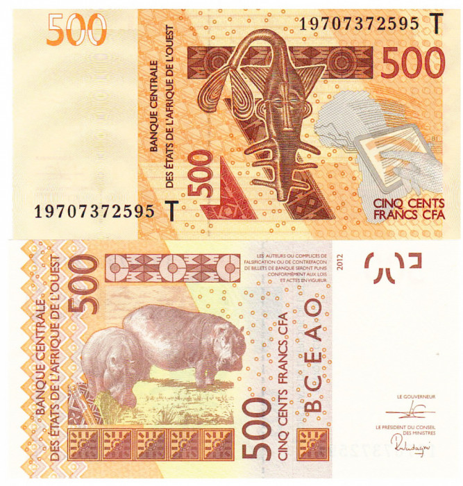 Statele Africii de Vest ( Togo ) 500 Franci 2019 UNC