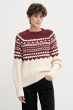 Barbour pulover din amestec de l&acirc;nă MABEL culoarea roșu, LKN1684