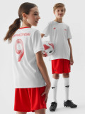 Tricou de fotbal pentru copii 4F x Robert Lewandowski - alb, 4F Sportswear