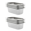 VidaXL Recipiente Gastronorm 8 buc. GN 1/3 100 mm oțel inoxidabil 50895