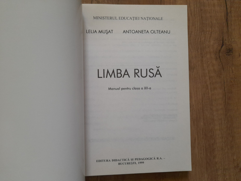 Limba Rusa - Manual pentru clasa a XII-a - Lelia Musat, Clasa 12, Alte  materii | Okazii.ro