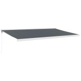 Cumpara ieftin Copertina retractabila, antracit, 5x3 m, textil si aluminiu