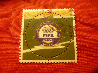 Serie Brazilia 2004 - 100 Ani Internationala Fotbal FIFA, 1 val. foto