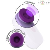Stimulator Clitoris Sabrina, Atasament Detasabil, Suctiune si Tapare, Silicon, USB Magnetic, Mov