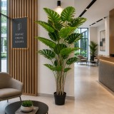 Planta artificiala Monstera Deliciosa 220 cm, 17 frunze, verde