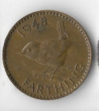 Moneda farthing 1948 - Marea Britanie, Europa, Cupru (arama)