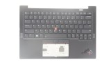 Carcasa superioara cu tastatura palmrest Laptop, Lenovo, ThinkPad X1 Carbon 11th Type 21HM, 21HN, 5M11H62767, 5M11H62765, iluminata, layout US