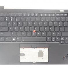 Carcasa superioara cu tastatura palmrest Laptop, Lenovo, ThinkPad X1 Carbon 11th Type 21HM, 21HN, 5M11H62767, 5M11H62765, iluminata, layout US