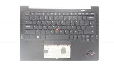 Carcasa superioara cu tastatura palmrest Laptop, Lenovo, ThinkPad X1 Carbon 11th Type 21HM, 21HN, 5M11H62767, 5M11H62765, iluminata, layout US foto