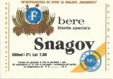 NI450 Etichetă bere blondă specială Snagov, &Icirc;ntreprinderea de spirt și drojdie București