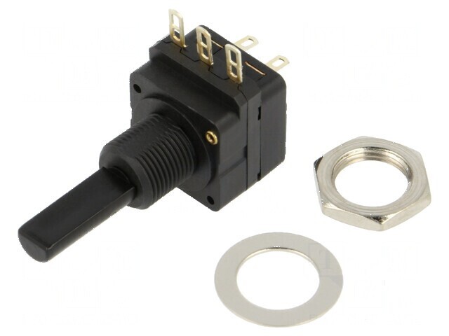 Potențiometru axial 10k&Omega; 200mW THT 6mm plastic cărbune