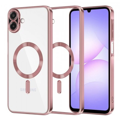 Husa MagSafe pentru Samsung Galaxy A07 4G A075, Techsuit, Luxury Crystal, Roz foto