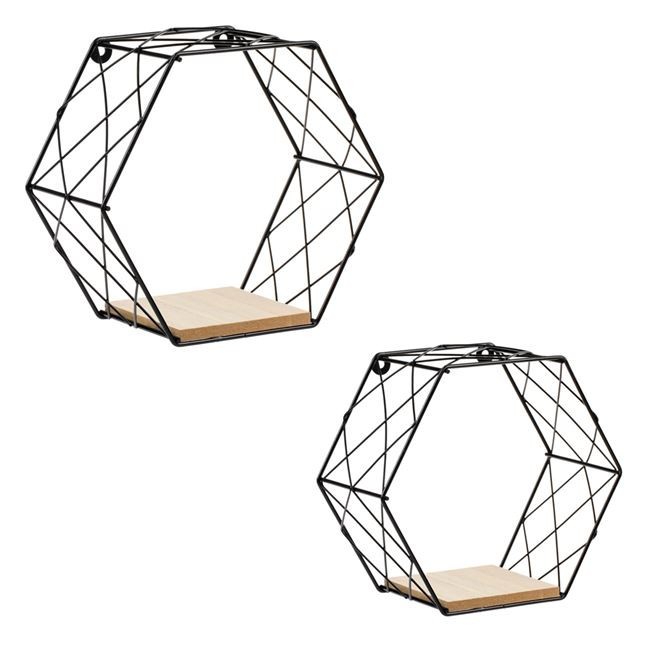 Set 2 Rafturi Decorative Hexagon