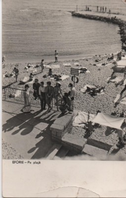 CPI B 11055 CARTE POSTALA - EFORIE. PE PLAJA, RPR foto