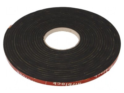 Garnitură EPDM autoadezivă 5mm x 10mm, 10m, neagră foto