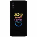 Husa silicon pentru Xiaomi Mi 8 Pro, Jesus Paints A Smile In Me