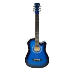 Chitara clasica din lemn, Cutaway Country Blue, 95 cm, albastru