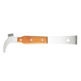 Dalta apicola din inox 260 mm cu maner din lemn si capat tip L