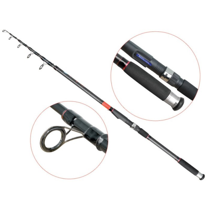 Lanseta fibra de carbon Devil X 3,6m Baracuda 40-120g.