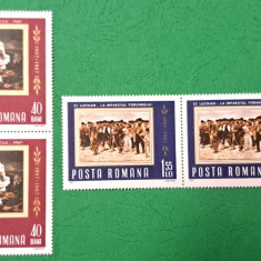 TIMBRE ROMANIA LP648/1967 60 de ani Rascoala țăranilor din 1907 Serie în Pereche