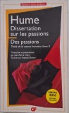 Dissertation sur les passions. Des passions. Traite de la nature humaine, livre II - Hume