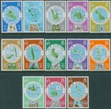 New Hebrides (Br) 1977 - Uzuale, harta insulelor, serie neuzata