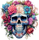 Cumpara ieftin Sticker decorativ, Skull, Albastru, 61 cm, 1357STK-3