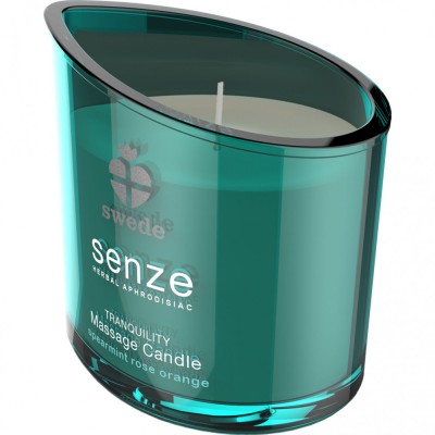 Lumanare parfumata Swede Senze, pentru masaj, cu efect afrodisiac, aroma Menta, Trandafiri, Portocala, 50ml# foto
