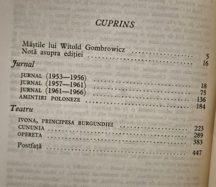Witold Gombrowicz Jurnal / Teatru