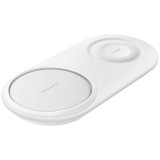 Incarcator Retea Wireless Samsung Galaxy S9 G960, Fast Charge Duo Pad, Alb EP-P5200TWEGWW