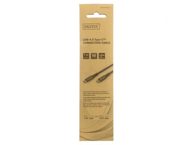 Cablu USB 4.0 Power Delivery 1m Negru/Gri