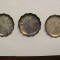 PVM - Lot 3 farfurioare deosebite identice alama argintata / marcaj