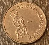 C50 - Moneda foarte veche - Norvegia - 50 ore - 2008