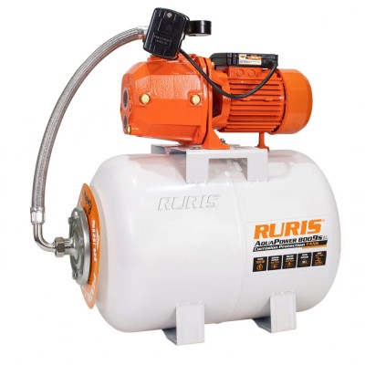 Hidrofor cu ejector RURIS Aquapower 8009S, 1.100 W, 50 l , debit 30 l/min, 55 m inaltime refulare, 25 m adancime absorbtie foto