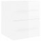 Dulap de chiuvetă, alb extralucios, 41x38,5x48 cm, PAL