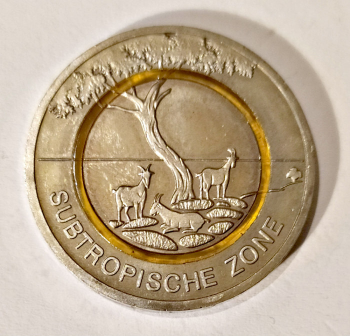 GERMANIA 5 EURO 2018 A SUBTROPICHE ZONE ZONA SUBTROPICALA INEL POLYMER GALBEN