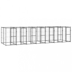 vidaXL Padoc pentru caini de exterior, 16,94 m?, o?el foto