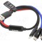 Cablu USB 2.0 High Speed 0,3m Negru Textil BASEUS
