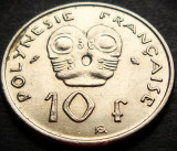 Cumpara ieftin Moneda exotica 10 FRANCI - POLYNESIE / POLINEZIA FRANCEZA, anul 1973 * cod 1201, Australia si Oceania