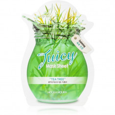 Holika Holika Juicy Mask Sheet Tea Tree masca pentru celule impotriva imperfectiunilor pielii cauzate de acnee 20 ml