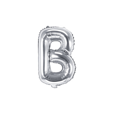 Balon Folie Litera B Argintiu, 35 cm foto