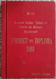 Proiectarea unei sectii de degomat si vopsit a firelor si tesaturilor din matase naturala// proiect de diploma 1961