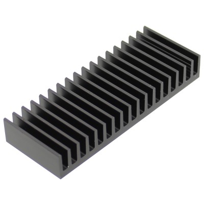 Radiator extrudat, aluminiu, 37.5mm x 100mm, neagra, FISCHER ELEKTRONIK, SK81/37,5/SA, T137365 foto